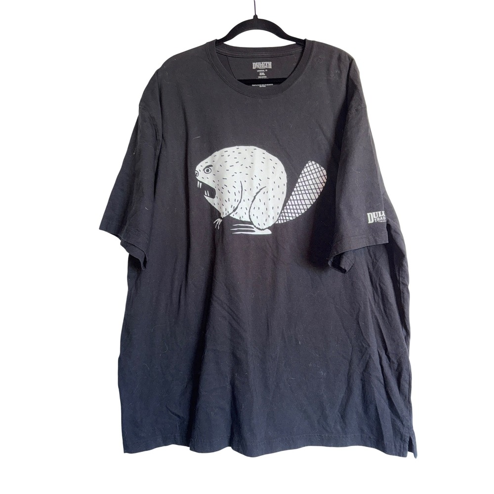 Duluth Trading Co Longtail T Shirt Mens 2XL Black‎ Beaver Graphic Tee